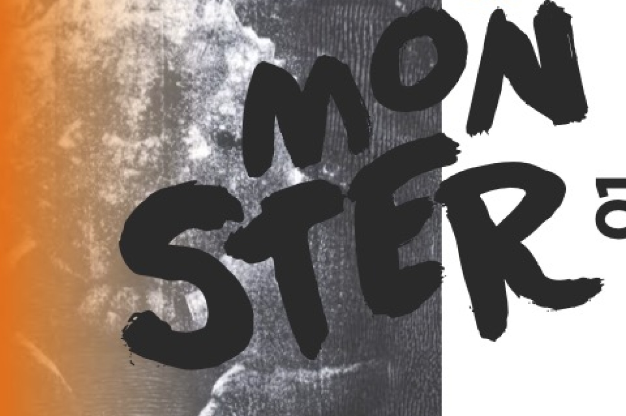 Das Cover der Ohrenkuss-Ausgabe Monster, darauf das handgeschriebene Wort Monster