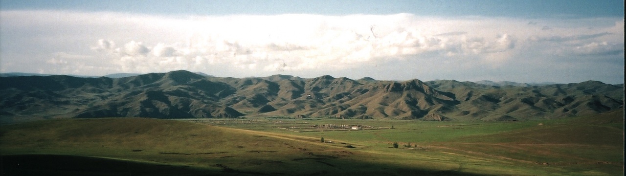 Eine Landschaft in der Mongolei